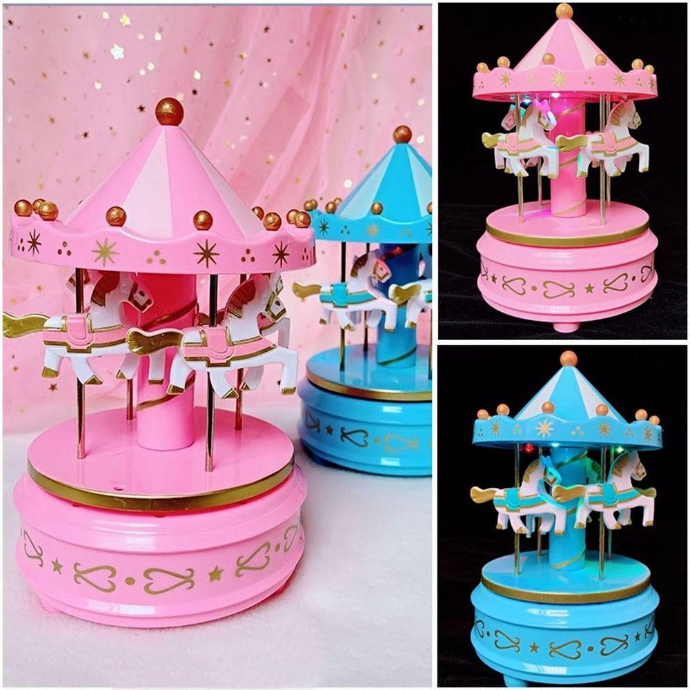 Легкое использование, украшения колеса обозрения, карусель, аксессуары для торта-карусели, фантазийная карусель, музыкальная шкатулка, торт