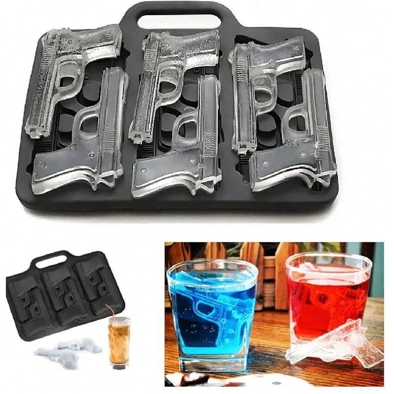 1PC Creative Gun Shape Ice Cube Tray DIY Drink Mold Cold Whiskey Wine Cocktail Ice Maker Ice Cream Tool Kitchen Accessories