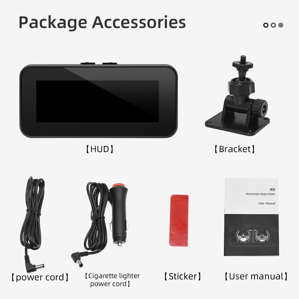 M50 GPS Smart Inclinometer Off-road 4X4 Car Digital Display Tilt Roll Pitch Angle Slope Meter Auto HUD Car Accessories All Cars