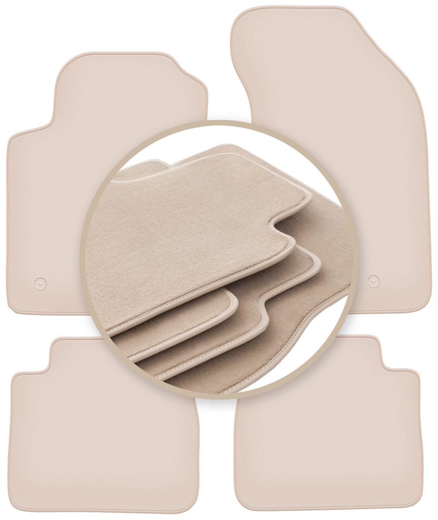 PREMIUM beige floor mats for: Lancia Delta III hatchback 2008-2014