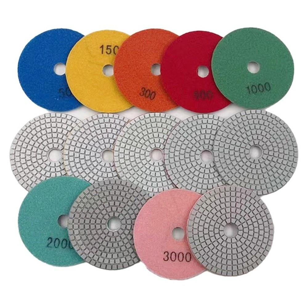 8/12/16PCS 4 Inch Polishing Grinding Discs Wet Dry Use Wet Polishing Discs Concrete Grinding