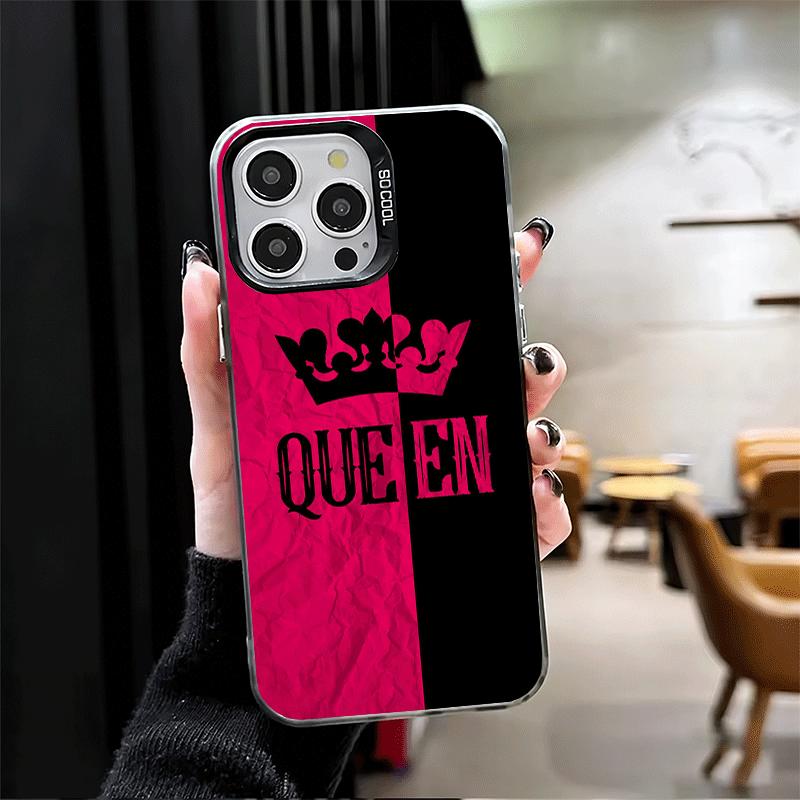 Тема "Король и Королева" Ударопрочный чехол для телефона iPhone 17 Air 16 16E 15 Pro Max 14 Plus 13 Mini 12 Задняя крышка Противоударный Fundas