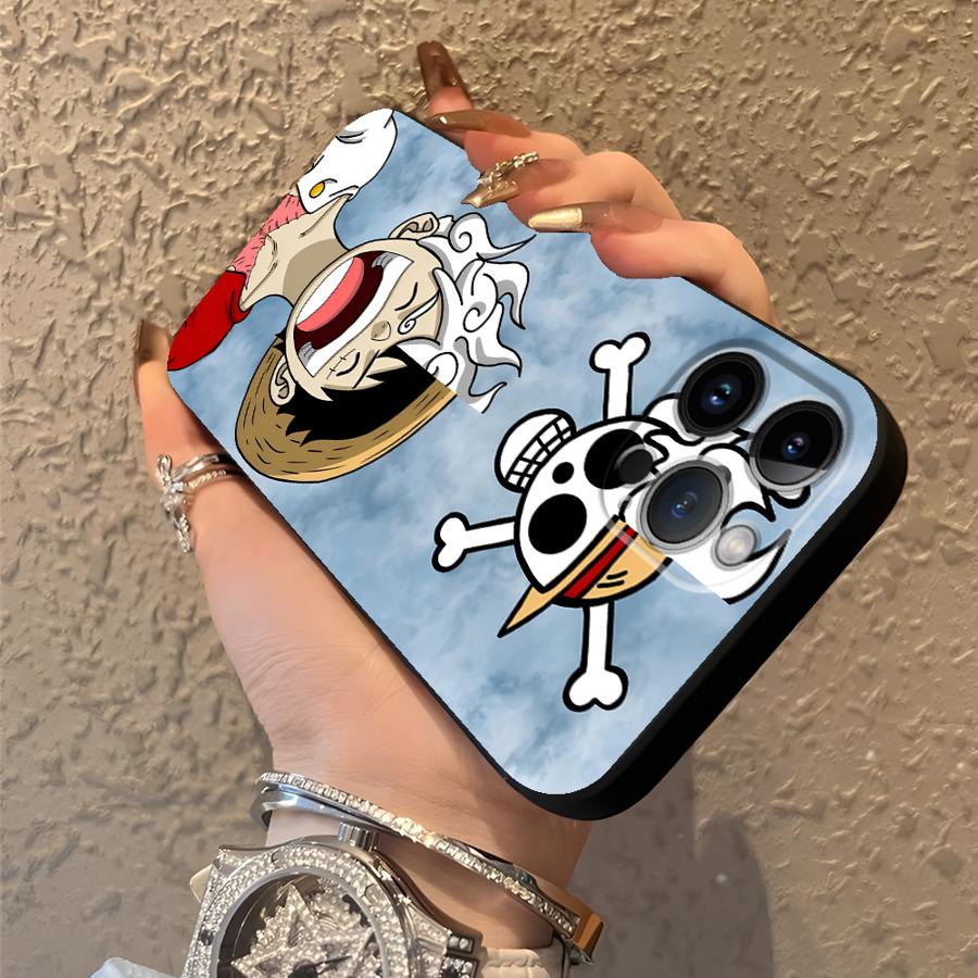 Черный Мягкий Чехол для Телефона для iPhone 13 12 11 17 Pro Max XS XR 17Air 15 16 14 Plus 7 8 One Piece Луффи Дьявольский Фрукт Зоро