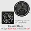 Front Grille Star Logo 3D Mirror Emblem With LED Lighting Chrome Silver Glossy Black For Mercedes Benz E-Class W213 16-20 BB1