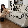 Half Edge Velvet Sofa Towel New Flower Shaped Cover Multifunctional Universal Anti Slip Cover One Piece Simple Cushion Blanket