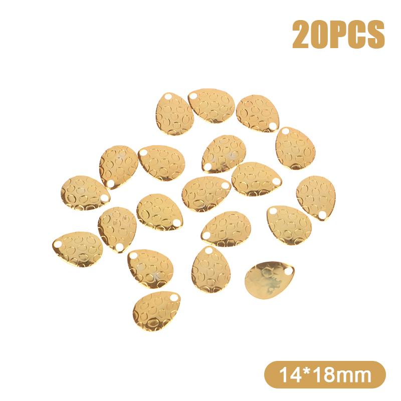 20 шт. Рыболовные лепестки-вертушки Металлические ложки в форме капель воды для снастей для рукоделия Приманка Инструмент Приманка Сделай сам Аксессуары для жестких приманок