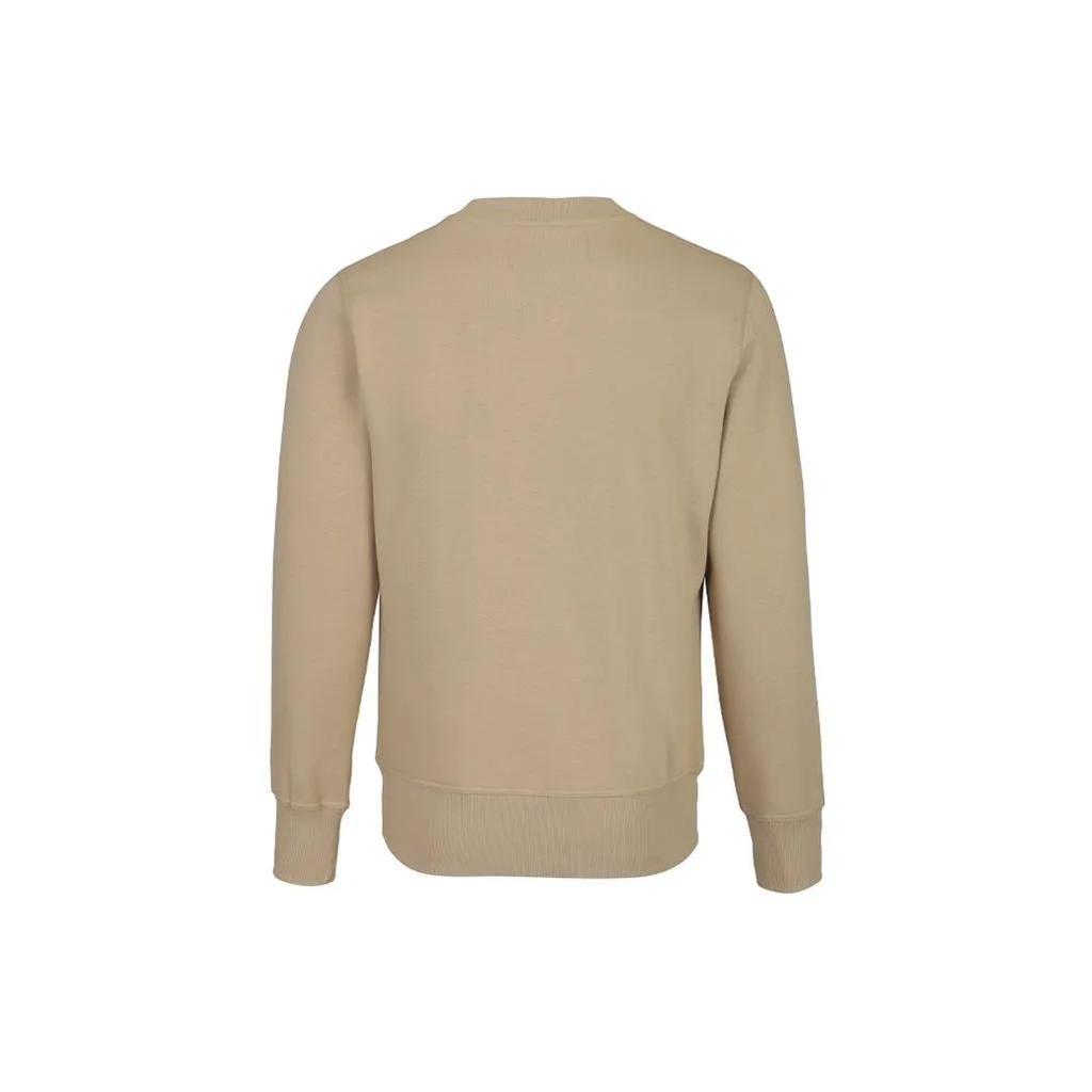 CALVIN KLEIN Letter Print Fleece Lined Sweatshirt Men's Khaki (Unisex) Sweatshirts J30J324210 PF2