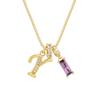 Adjustable Letter Jewelry Hypoallergenic Shiny Zircon Embedded Geometric Pendant Necklace Geometric Design Dopamine Style