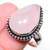 Rose Quartz Gemstone Handmade 925 Sterling Silver Jewelry Pendant 3.55"