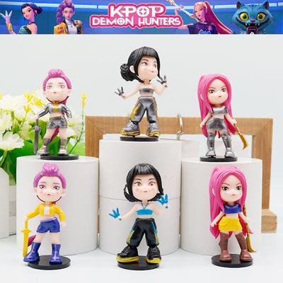 6 шт./Набор K-pop Фигурка Модель Игрушка Охотники на Демонов ПВХ Мультяшная Игровая Периферия Настольное Украшение Коллекционные Фигурки Модель Игрушка Для Ребенка