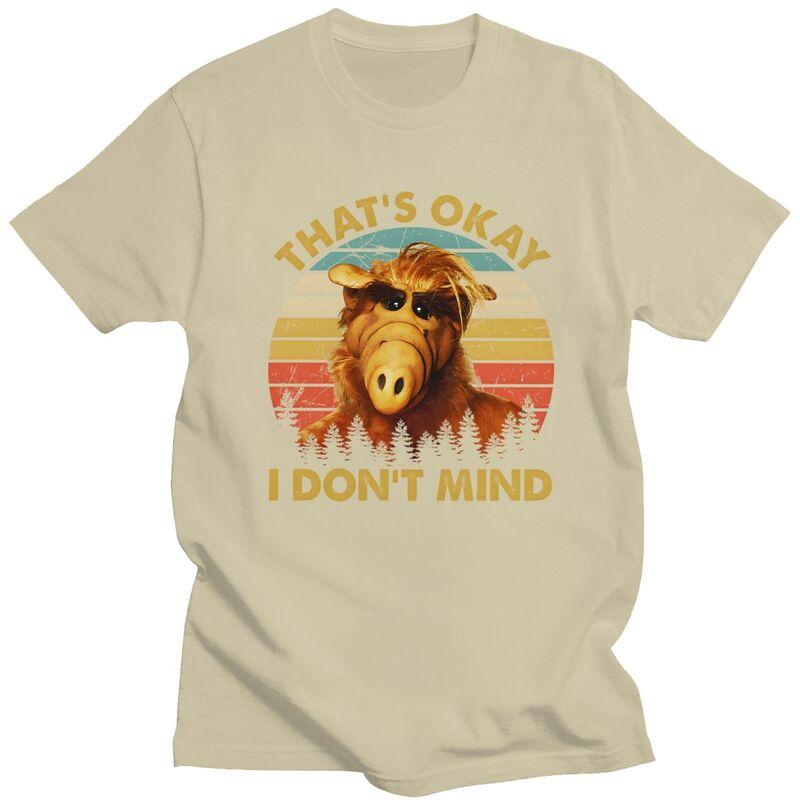 Мужская футболка Alf Thats Okay I Dont Mind, 100% хлопок, повседневная, с изображением инопланетной формы жизни, модные футболки