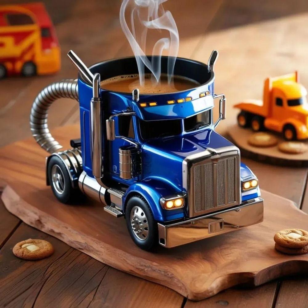 Durable Coffee Cup 11 Ounces Semi-Truck Coffee Mugs Decorations Truck Coffee Mug For Men