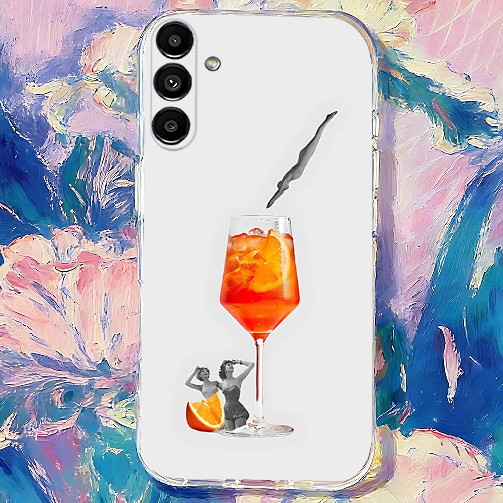 Чехол для телефона A-Aperol Art S-Spritz для Samsung S30,S25,S24,S23,S21,S22,S20,S10,5G,FE,lite,PIus,Ultra Прозрачный чехол