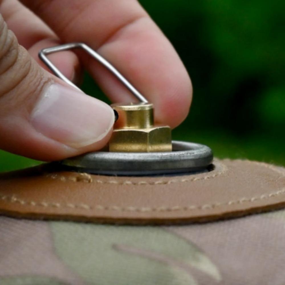 Flat Gas Tank Anti-leak Plug Metal Material Liquefied Gas Connection-Line Blocking Cap Gas Tank Cap Outdoor Camping Accessories