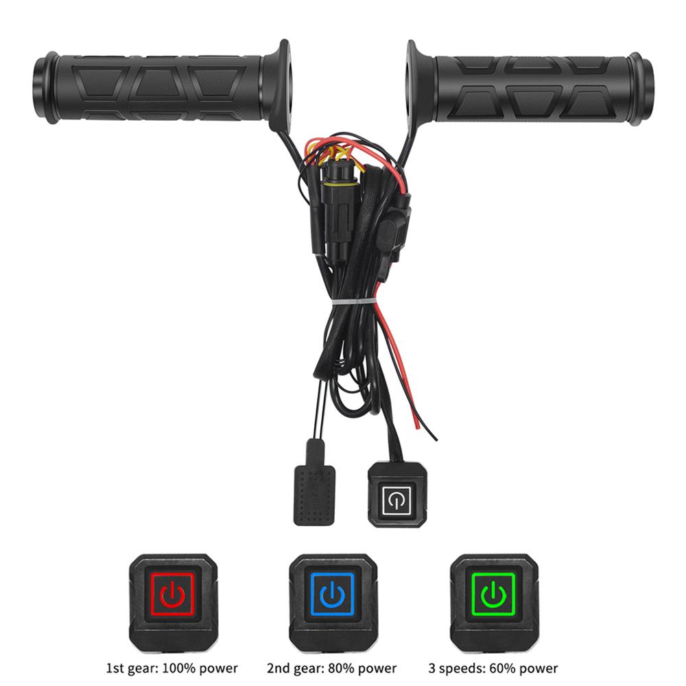 DC 12V 22mm Мотоциклетная Рукоятка с Подогревом Умный Контроль Температуры Регулируемая Рукоятка С Подогревом Рукоятки Грелка Для Рук для ATV