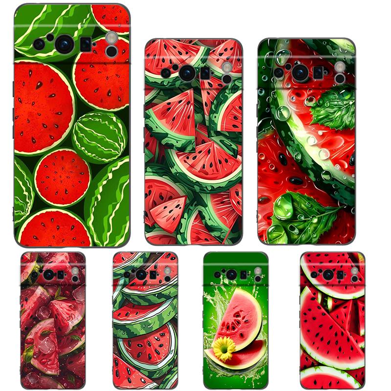 Watermelon Fruit Phone Case Cover for Google Pixel 9 8 7 6 7A 6A Pro Shockproof Soft TPU 9 Pro XL Shell Capas Fundas