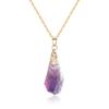 Koai Amethyst Raw Stone Pendant Necklace for Women (February Birthstone)