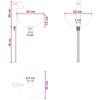 Bathroom Furniture Set 5 pcs Reclaimed Wood Engineered Wood and Glass