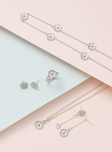 Серьга-ромашка Pandorum Jewelry