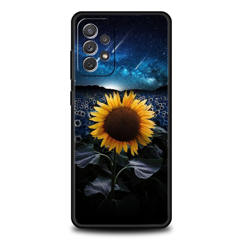 Чехол для Samsung A15 A13 A35 A55 A51 A71 A41 A31 A03S A05 A17 A23 A25 A33 A53 A73 5G A07 4G Cover Красивый Желтый Подсолнух