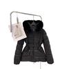 High version M family winter classic short belt decorative down jacket windproof and warm women's down jacket