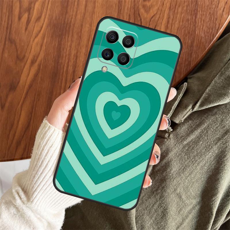 Эстетичный чехол Latte Love с коричневым сердцем для Samsung Galaxy M12 M32 M52 M35 M55 M15 M11 M13 M14 M06 M16 M36 M56 M31 M53 M34 M54