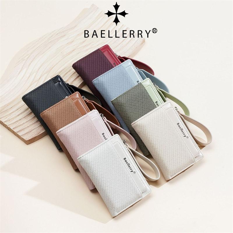 Baellerry Модный Дизайн Короткие Кошельки для Женщин Мужчин Повседневный Классический Складной Кошелек на Молнии Кошелек для Денег
