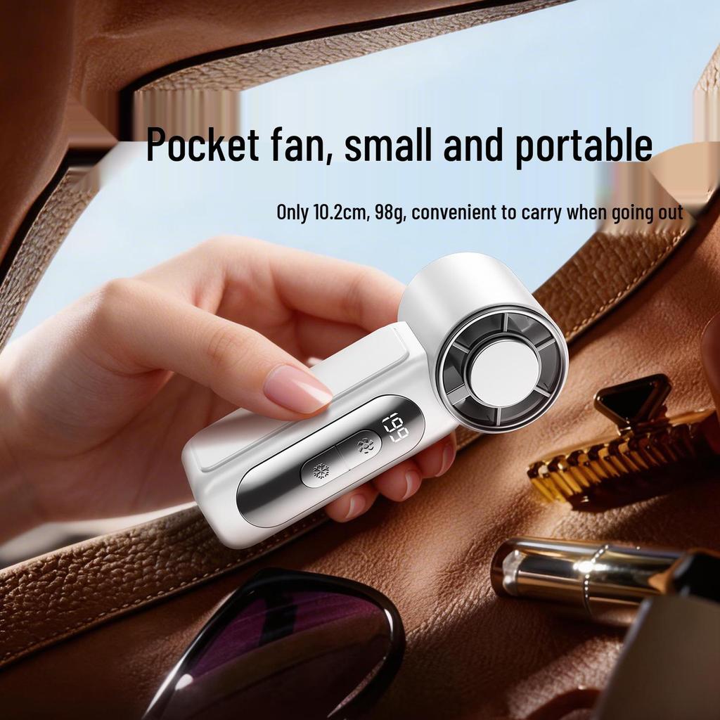 2026 USB Rechargeable Mini Handheld Fan with Long Battery Life and Ice Pack Feature