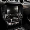 Накладка на декоративную крышку панели CD из углеродного волокна для Ford Mustang 2015-2019 с левым рулем, центральная консоль, мультимедийная отделка, наклейка на рамку