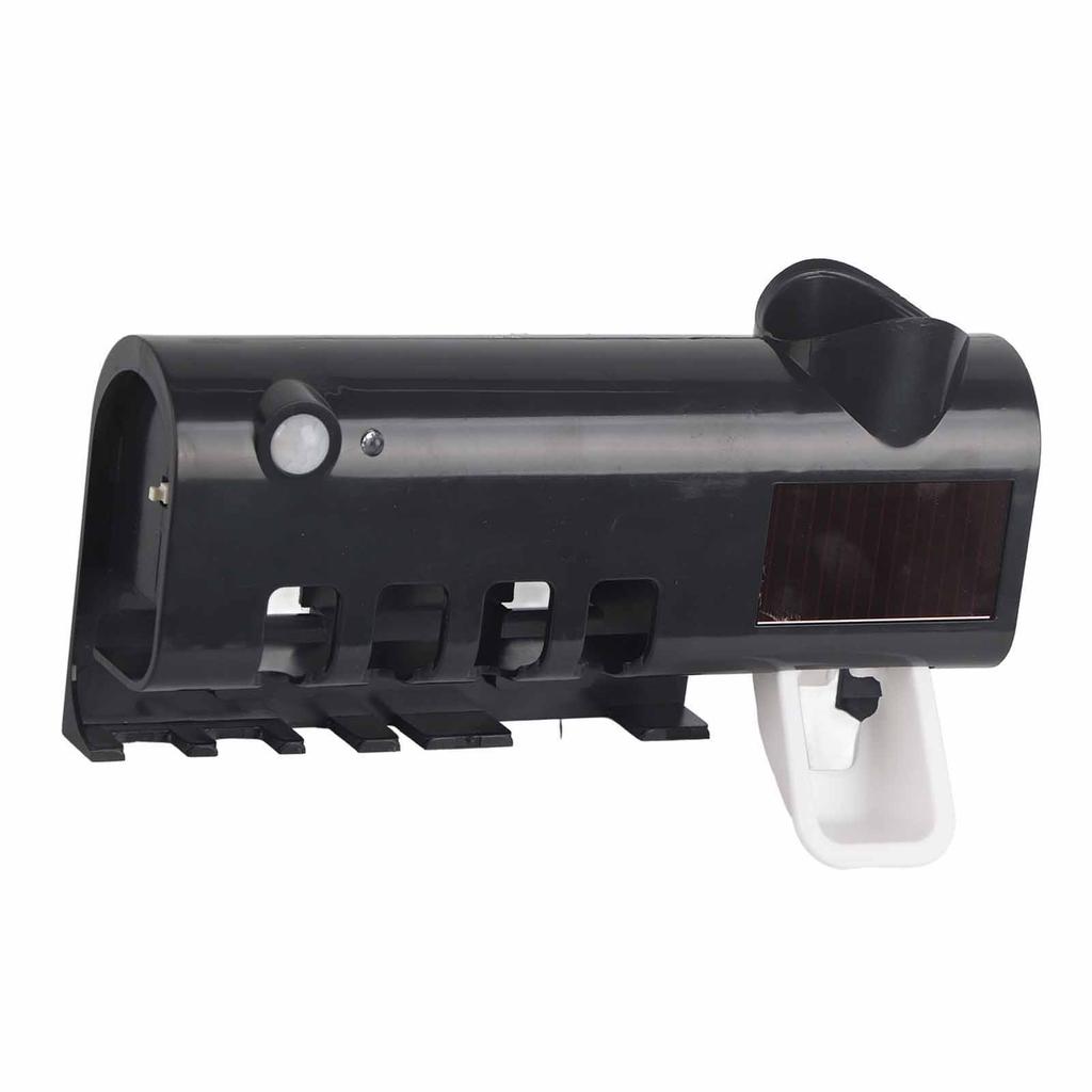 Toothbrush Holder Cleaner Wall Mounted Smart Safe UV Toothbrush Rack with Toothpaste Dispenser for
