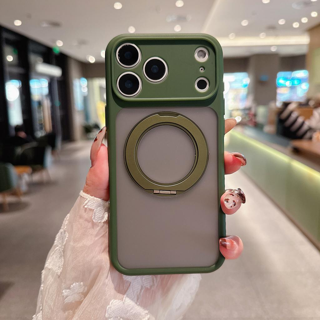 Для Apple 17 Pro Max360 Подставка Защитный чехол для мобильного телефона Матовый Защита от отпечатков пальцев