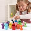 Color Classification Wooden Cups For Kids Early Education Learning Toy Gift