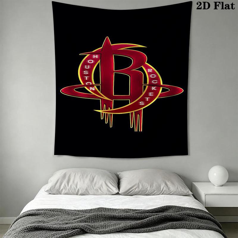 Houston Rockets Logo Artwork Threepiece Set 1 Duvet Cover 2 Pillowcase Without Core Duvet Cover And Pillowcase Bedding Set