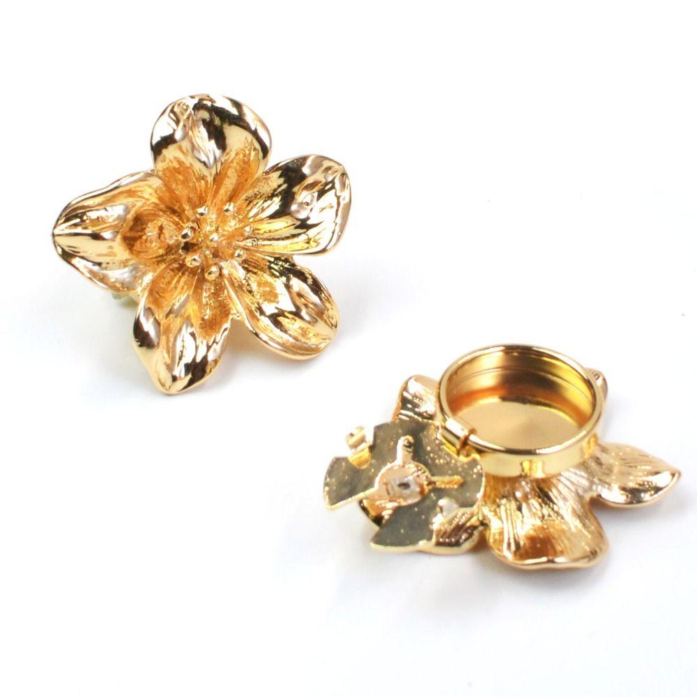 DIY Button Cover Sewing-free Cufflinks Shirt Button Clip New Flower Cufflinks Special Occasions