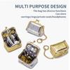 Pure Color Earring Necklace Wallet Luxury Mini Coin Purse Leather Jewelry Storage Box  Daily