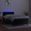 Maison Exclusive - Sommier à lattes de lit avec matelas et LED Noir 90x190 cm