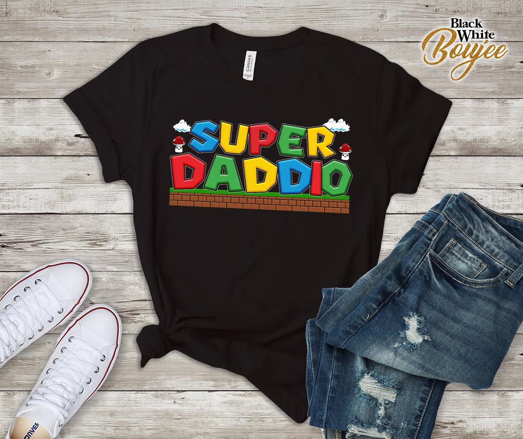 Super Dad Tshirt Super Daddio Gift Cute Funny Daddy Gift Fathers Day Gift From Son Daughter