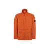 Solid Color Logo Badge Stand Collar Long Sleeve Jacket Men Jacket Orange 781542730-V0073