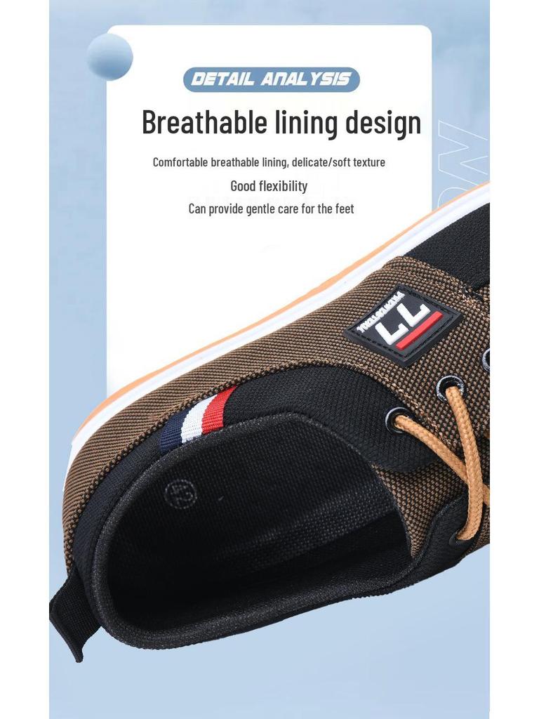 Мужские универсальные парусиновые туфли на шнуровке - Повседневные кроссовки большого размера в стиле Старого Пекина