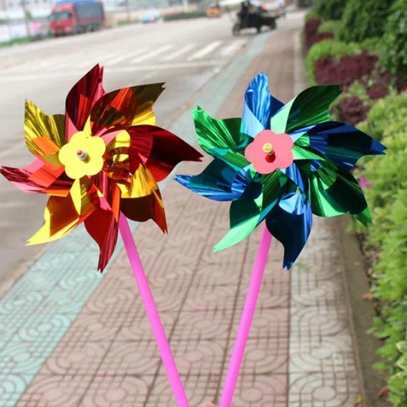 50Pcs Sequin Windmill Pinwheel Wind Spinner Outdoor Toys for Kids Birthday Party Favors Boy girls Pinata Filler Carnival Prizes