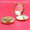 1pc Double-Sided Small Mirror Portable Folding Round Makeup Mirror Rose Gold Simple Men And Women Mini Handheld Pocket Mirror