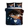 Аниме Детектив Конан Шиничи Комплект постельного белья для мальчиков и девочек Твин Queen Size Пододеяльник Наволочка Кровать Дети Взрослые