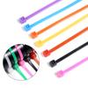 100pcs/lot Self-locking Plastic Nylon Tie Colorful Zip Wraps Strap Nylon Cable Tie Set Fastening Ring Loop Wire Wrap