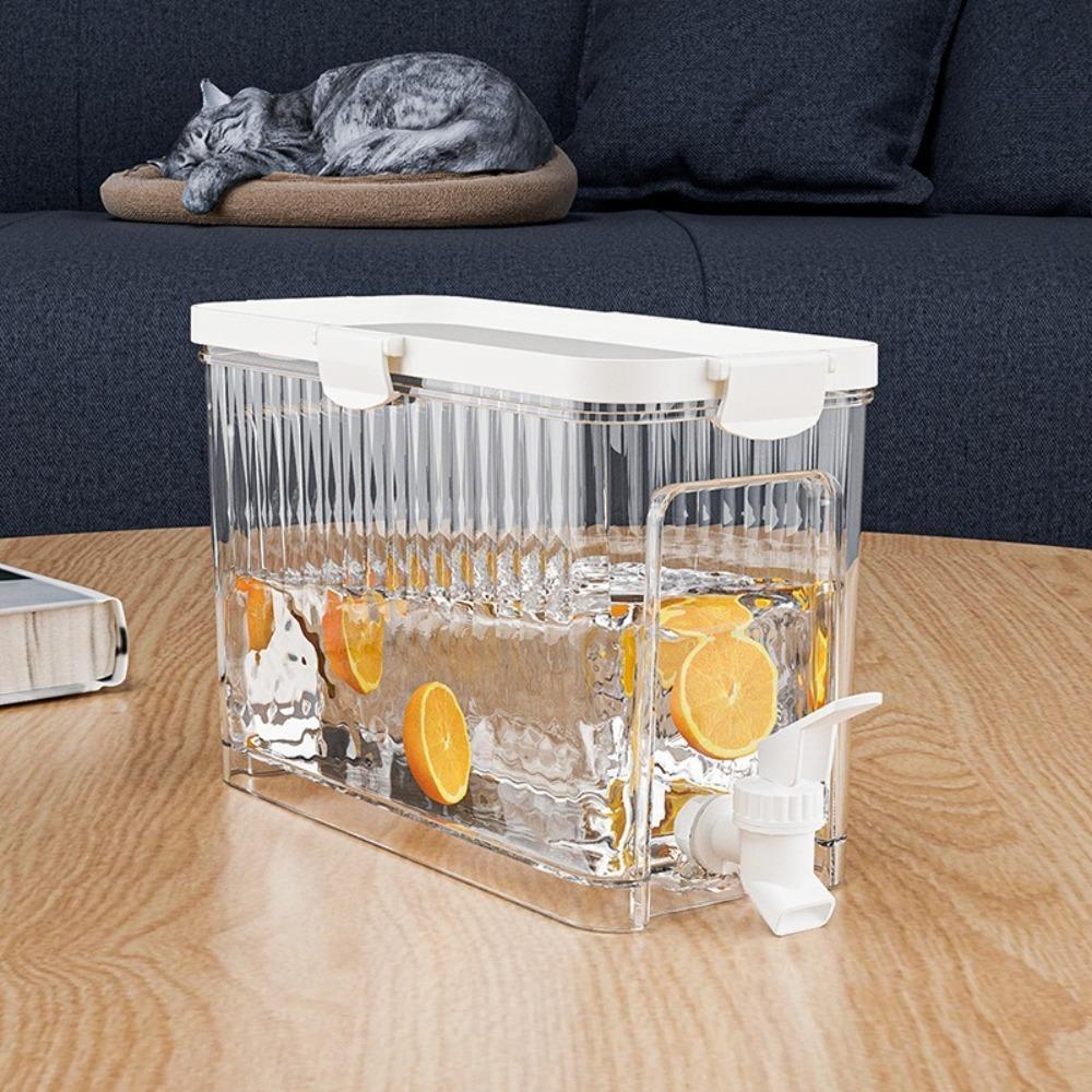 Transparent Refrigerator Cold Kettle Large Capacity Ice Drink Dispenser Juice Jug Outdoor Camping