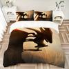3Pcs Dragon Rider Bedding Set Soft Fabric Duvet Cover Pillowcases Home Xmas Halloween Gift 1 Duvet Cover 2 Pillowcase S1618