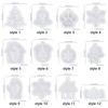 With Hole Christmas Resin Mold 12 Styles Elk Shape Silicone Molds Snowflake Bell Shape DIY Jewelry Making Christmas Craft