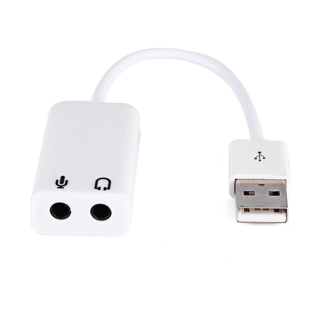 Белый USB 2.0 канальный виртуальный 7.1 эффект Xear 3D аудио звуковая карта адаптер для XP
