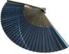 Folding Fan with Milky and Hemp Leaf Single Blue [Hana Kanzashi] Men's Way, Tanabata, Designs, Paper-Pasted, Large, Item,