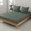 Traditional fitted sheet 100% cotton 200X220 olive green