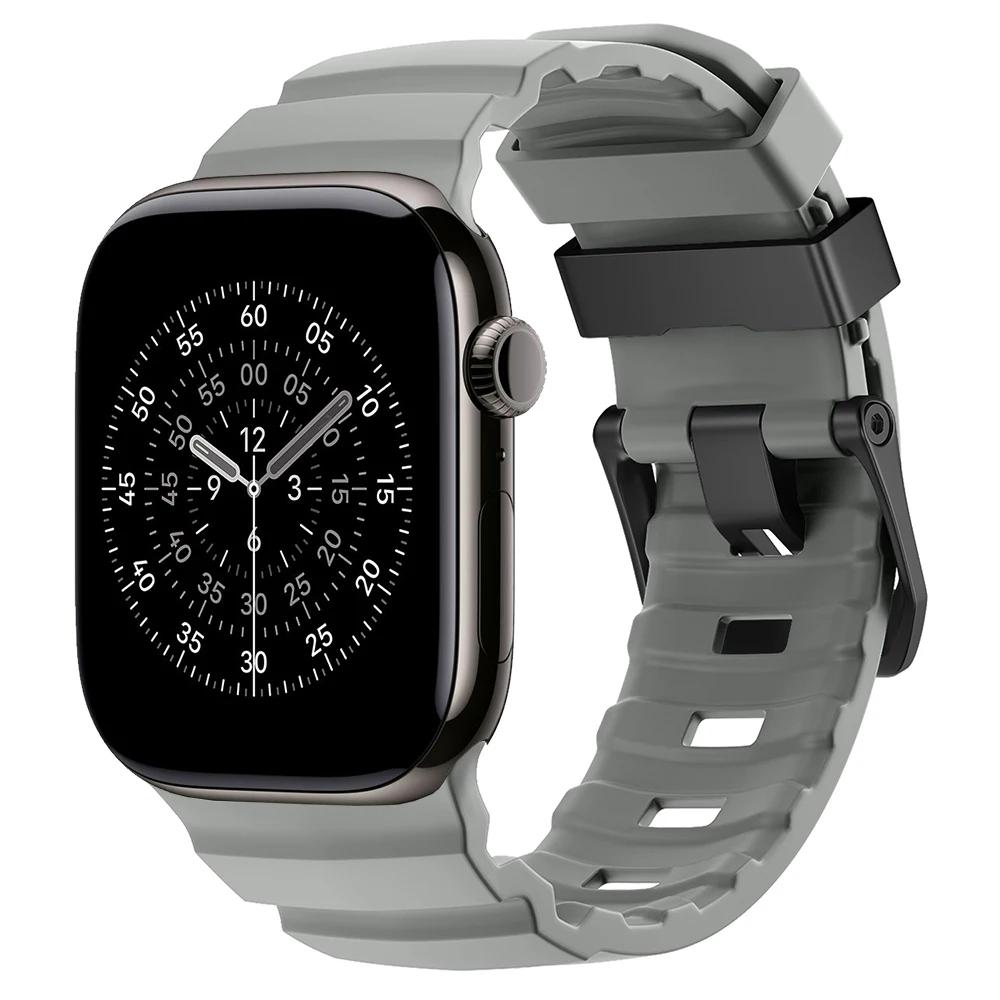 Спортивный силиконовый ремешок для Apple Watch Ремешок 49 мм 46 мм 45 мм 44 мм Походный браслет Correa iWatch Серия 11 10/Ultra 3 2/9 8 7 6 5 SE3